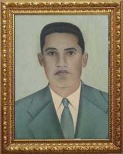 Retrato pintado do pai de Fátima Oliveira